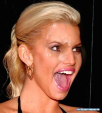 Jessica Simpson Facial Cumshot Loves Drinking Cum 001