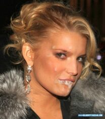 Jessica Simpson Horny Cum Facial Naked 001