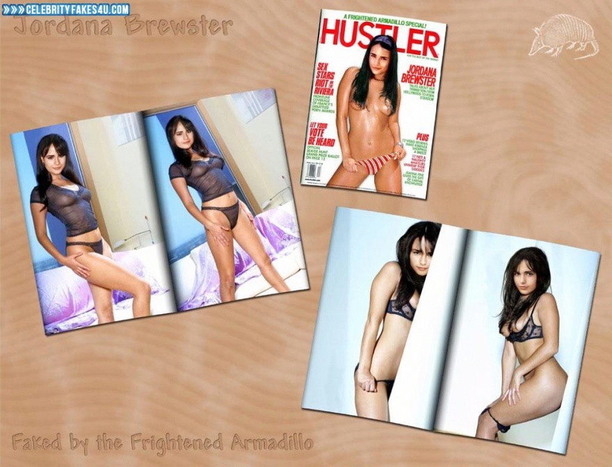 Jordana Brewster Fake, Magazine Cover, Nude, Tits, Porn