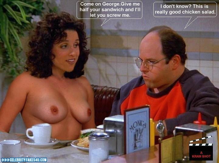 Julia Louis-Dreyfus Fake, Captioned, Nude, Playboy, Seinfeld, Series, Tits, Porn