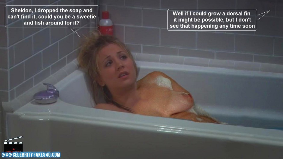 Kaley Cuoco Fake, Bath / Shower, Big Bang Theory, Blonde, Captioned, Nude, Series, Tits, Wet, Porn