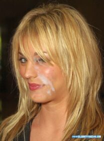 Kaley Cuoco Blonde Cum Facial Porn Fake 001