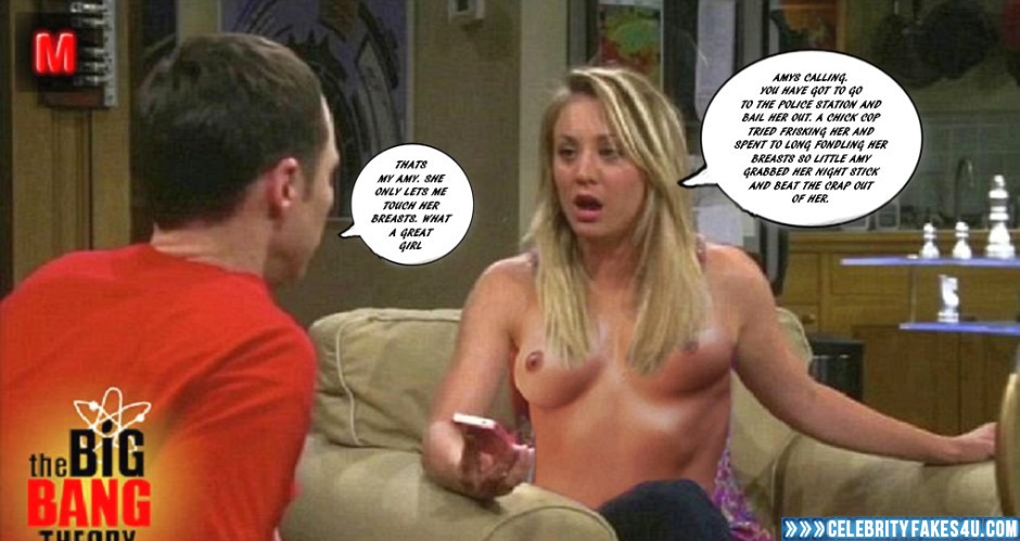 Kaley Cuoco Fake, Big Bang Theory, Blonde, Captioned, Nude, Series, Tits, Porn