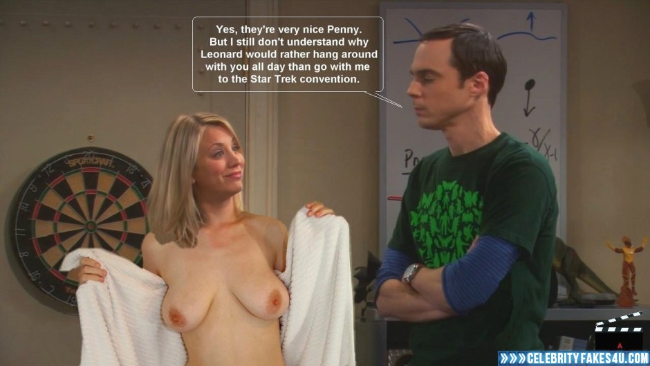 Kaley Cuoco Fake, Big Bang Theory, Blonde, Captioned, Flashing Tits, Series, Tits, Porn