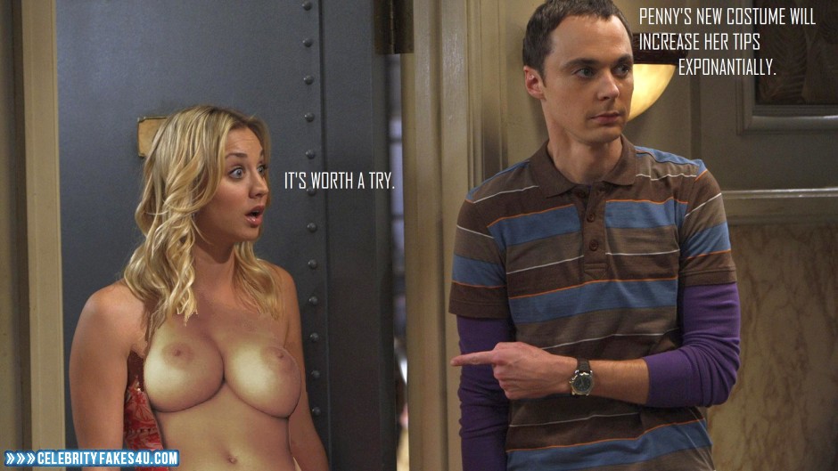 Kaley Cuoco Fake, Big Bang Theory, Blonde, Captioned, Series, Tits, Very Nice Tits, Porn