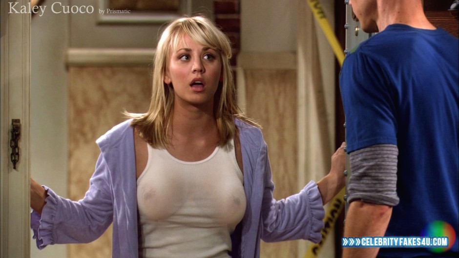 Kaley Cuoco Fake, Big Bang Theory, Nude, See-Thru, Series, Tits, Porn