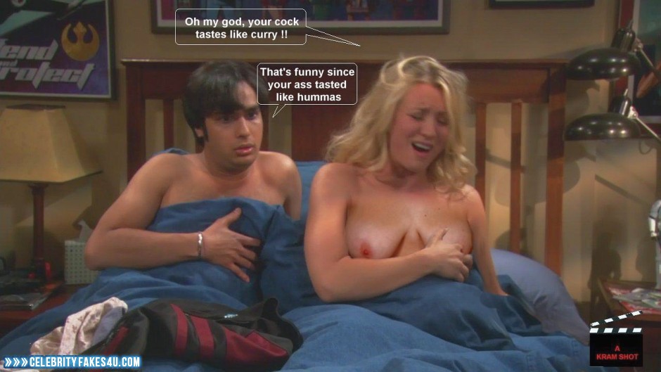 Kaley Cuoco Fake, Big Bang Theory, Blonde, Captioned, Series, Squeezing Breasts, Tits, Porn