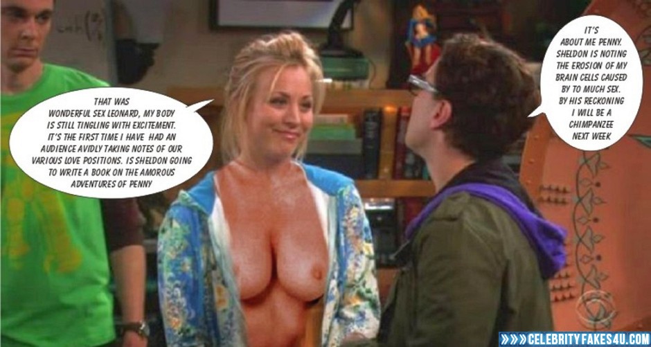 Kaley Cuoco Fake, Big Bang Theory, Captioned, Nude, Series, Tits, Porn