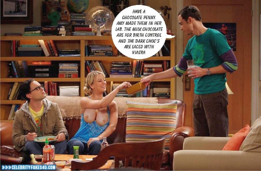 Kaley Cuoco Fake, Big Bang Theory, Captioned, Nude, Series, Tits, Porn