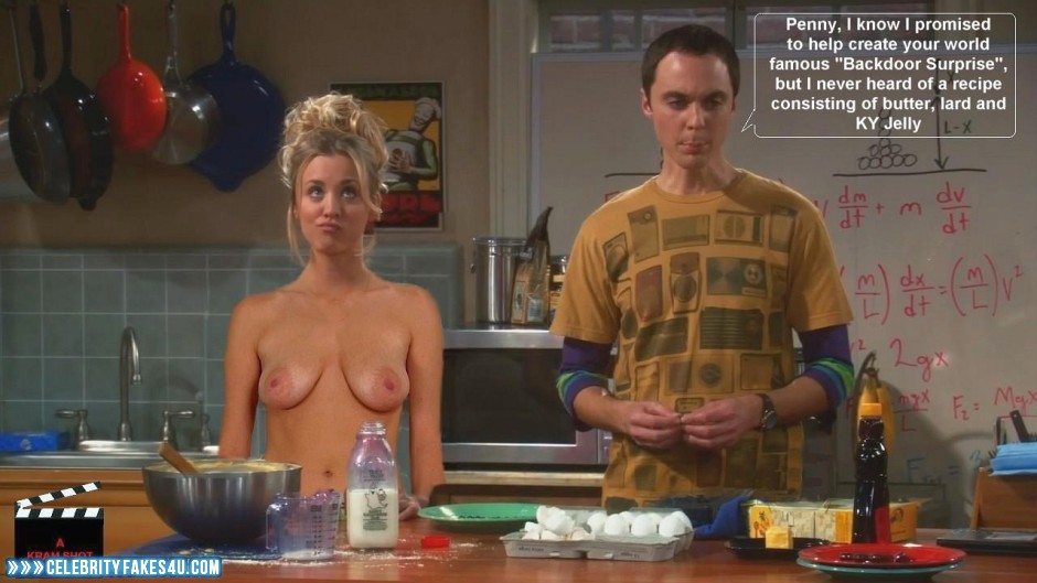 Kaley Cuoco Fake, Big Bang Theory, Blonde, Captioned, Series, Tits, Topless, Porn