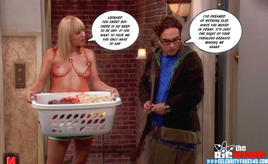 Kaley Cuoco Fake, Big Bang Theory, Captioned, Series, Tits, Topless, Porn