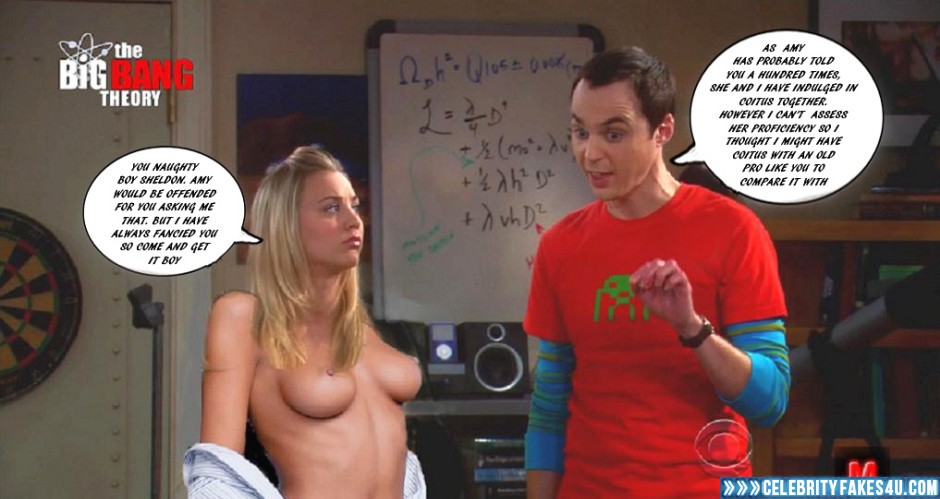 Kaley Cuoco Fake, Big Bang Theory, Captioned, Series, Tits, Topless, Porn