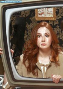 Karen Gillan Cum Facial Fake 001