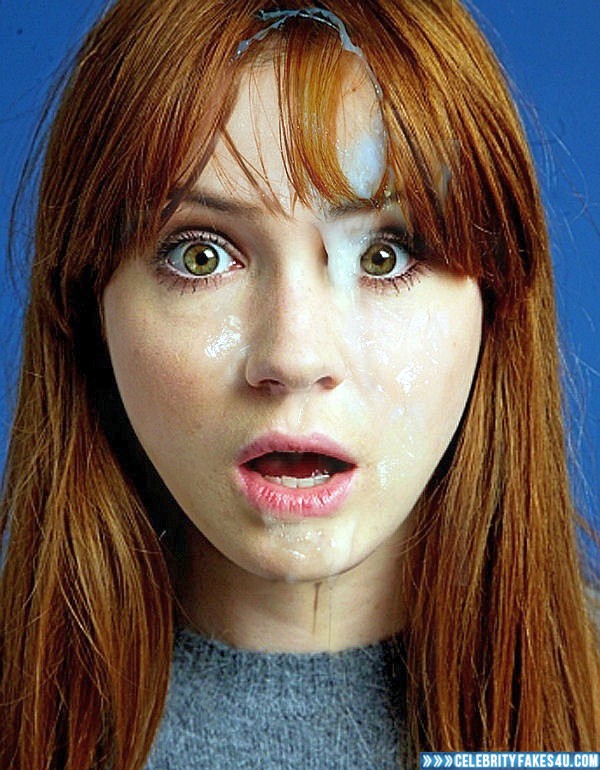 Karen Gillan Fake, Cum Facial, Cumshot, Porn