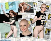 Karen Gillan No Panties Public Naked Fake 002