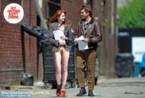 Karen Gillan Pantieless Public Fake 004