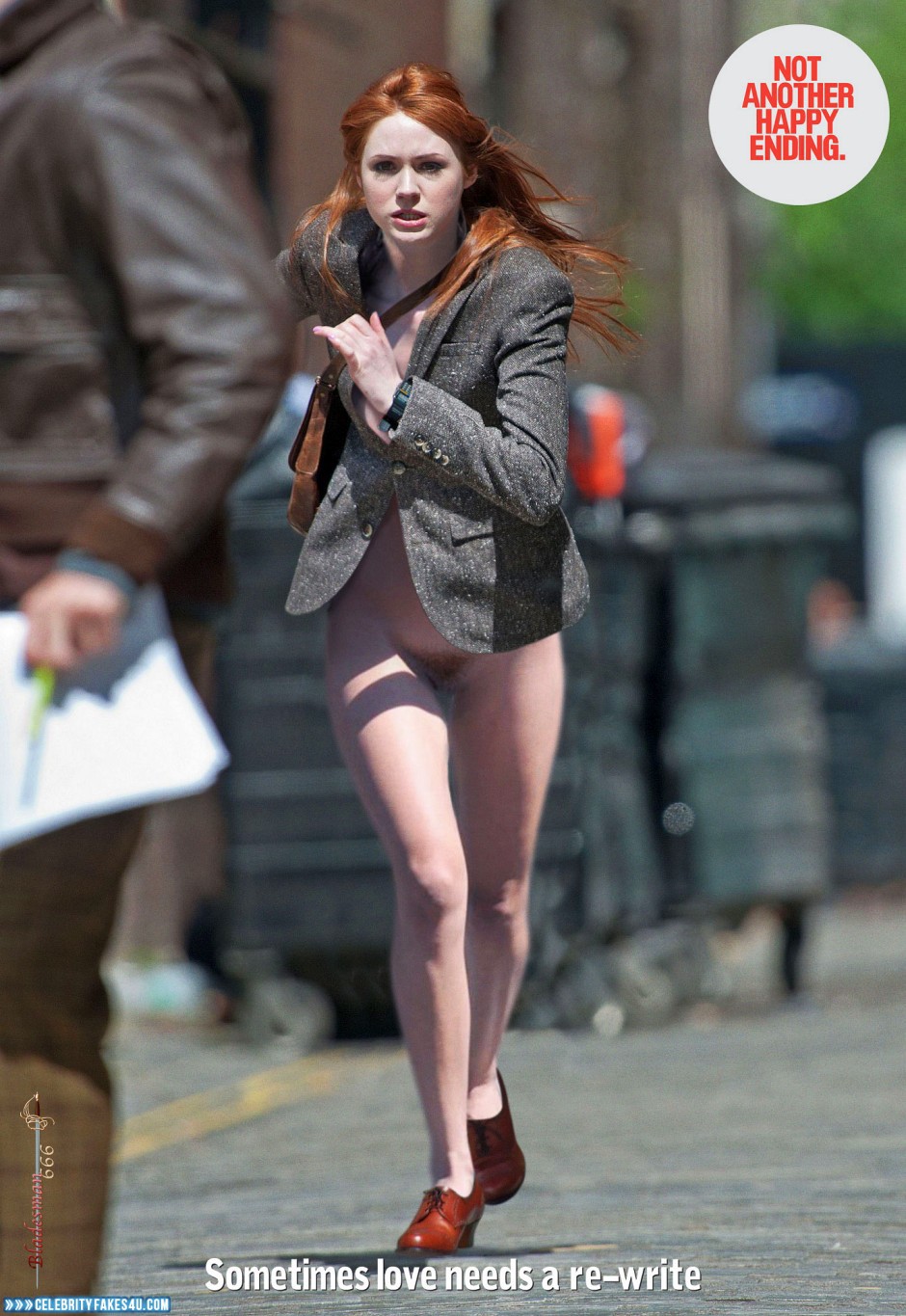 Karen Gillan Fake, Nude, Pantiless, Public, Readhead, Porn