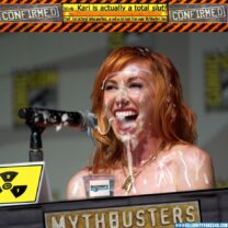 Kari Byron Big Cumshot Loves Drinking Cum Fake 001