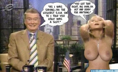 Kelly Ripa Fake, Big Tits, Captioned, Live with Regis and Kelly (Morning Talk Show), Very Nice Tits, Porn