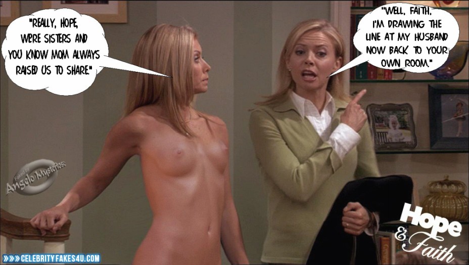 Kelly Ripa Fake, Captioned, Hope & Faith (TV Series), Tits, Porn