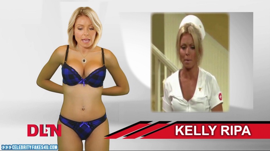 Kelly Ripa Fake, Bra, Lingerie, Very Nice Tits, Porn