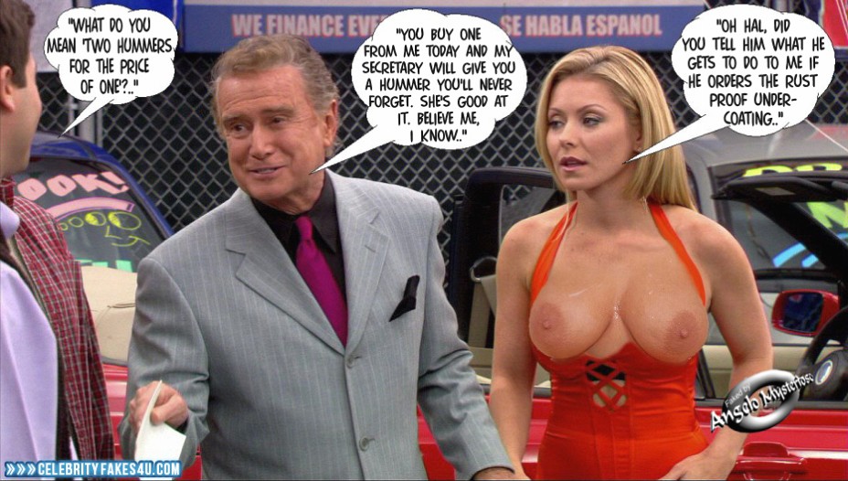 Kelly Ripa Fake, Captioned, Live with Regis and Kelly (Morning Talk Show), Tits, Porn