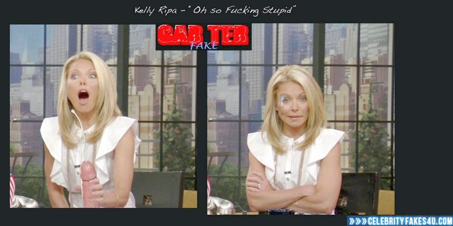 Kelly Ripa Fake, Cum Facial, Handjob, Live with Regis and Kelly (Morning Talk Show), Porn