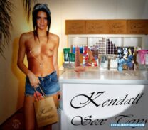 Kendall Jenner Nipples Pierced Hacked Naked Fake 001