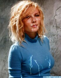 Kirsten Dunst Blonde Cum Facial Fake 001