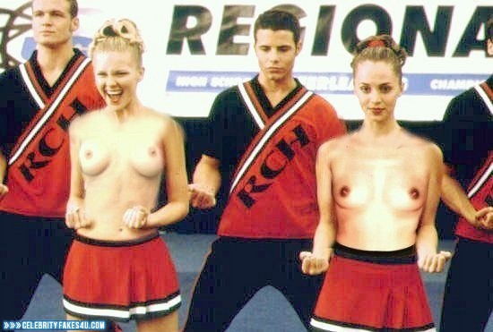 Kirsten Dunst Fake, Bring It On (2000 Film), Nude, Series, Skirt, Tits, Topless, Porn