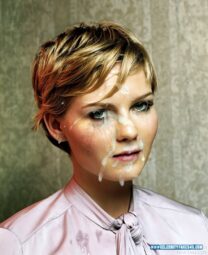 Kirsten Dunst Horny Cum Facial Fake 001