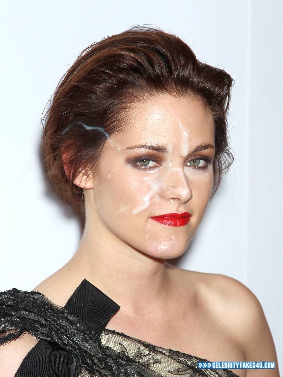 Kristen Stewart Fake, Cum Facial, Cumshot, Lipstick, Porn