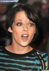 Kristen Stewart Facial Loves Drinking Cum 001