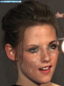 Kristen Stewart Horny Cum Facial Nudes 001