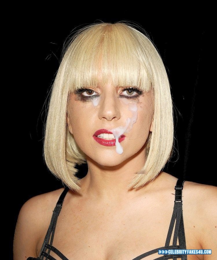 Lady Gaga Fake, Cum Facial, Porn