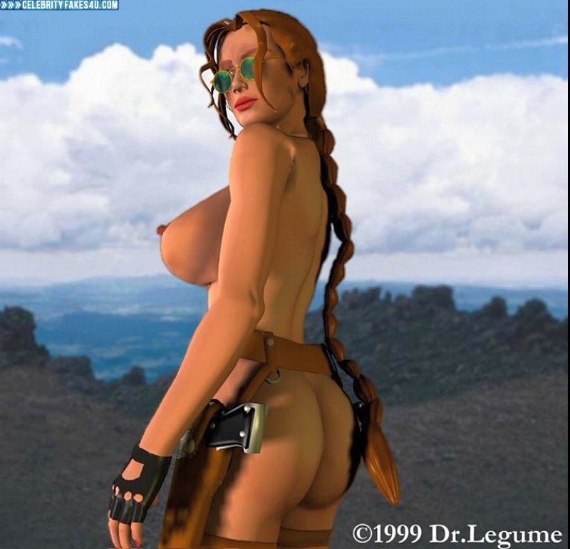 Lara Croft Fake, Ass, Sideboob, Porn