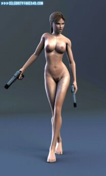 Lara Croft Fully Nude Body Exposed Boobs 001