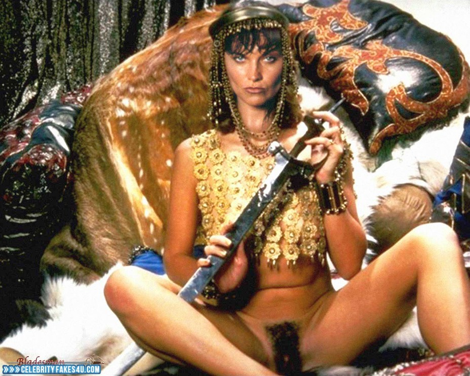 Lucy Lawless Fake, Hairy Pussy, Pantiless, Xena: Warrior Princess (TV Series), Porn