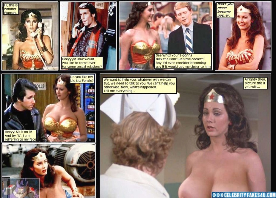 Lynda Carter Fake, Big Tits, Captioned, Wonder Woman, Porn