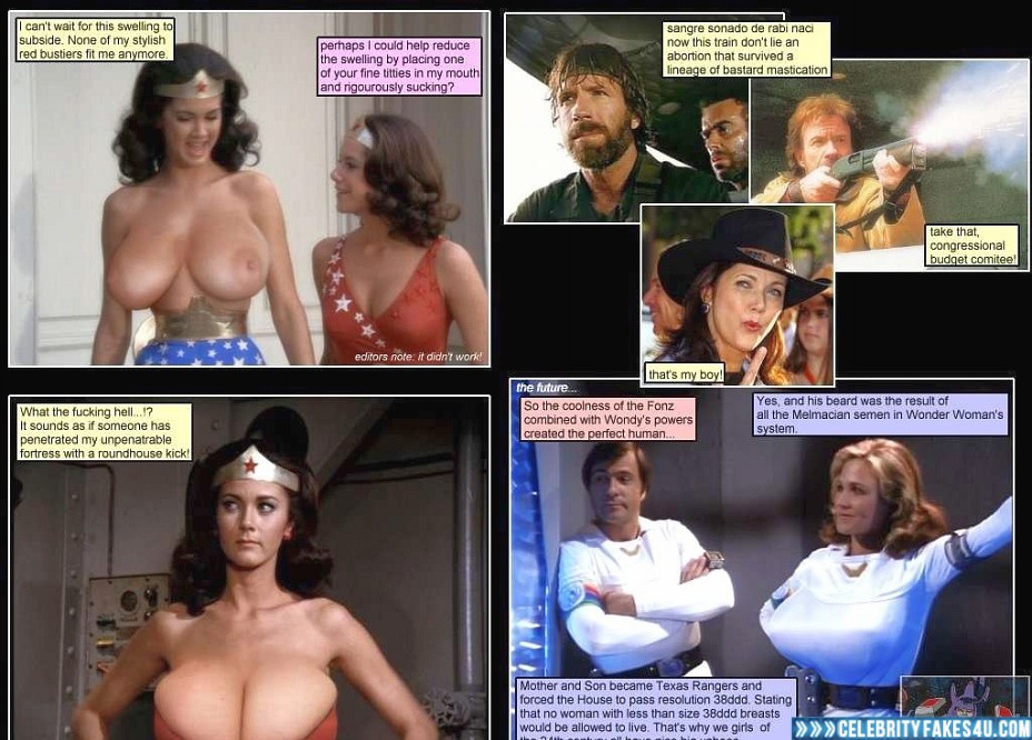 Lynda Carter Fake, Big Tits, Captioned, Wonder Woman, Porn