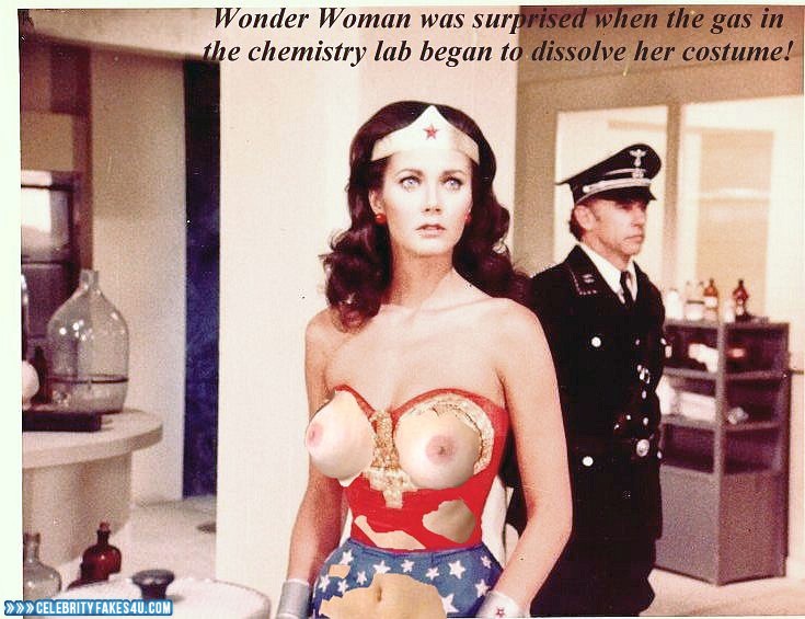 Lynda Carter Fake, Captioned, Tits, Wonder Woman, Porn