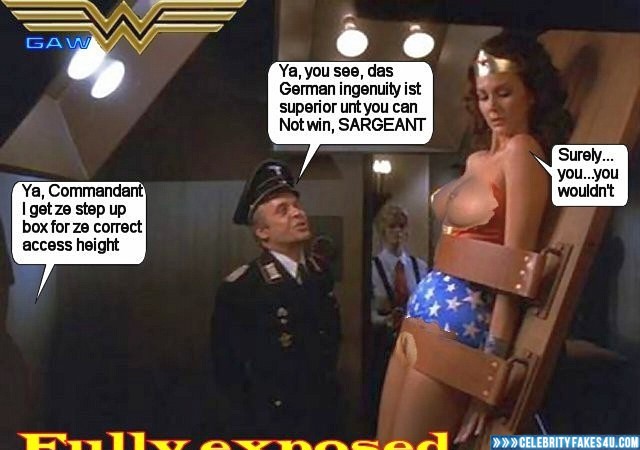 Lynda Carter Fake, Bondage, Captioned, Very Nice Tits, Wonder Woman, Porn