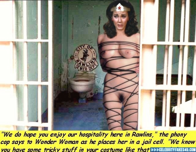 Lynda Carter Fake, Rope Bondage, Tits, Wonder Woman, Porn