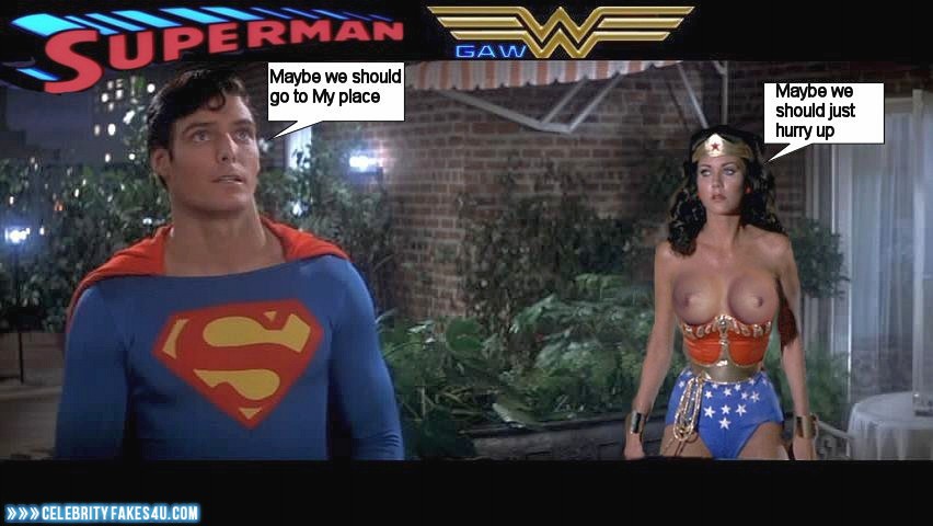 Lynda Carter Fake, Captioned, Superman, Tits, Wonder Woman, Porn