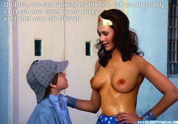 Lynda Carter Fake, Captioned, Topless, Wonder Woman, Porn