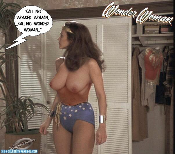 Lynda Carter Fake, Captioned, Topless, Wonder Woman, Porn