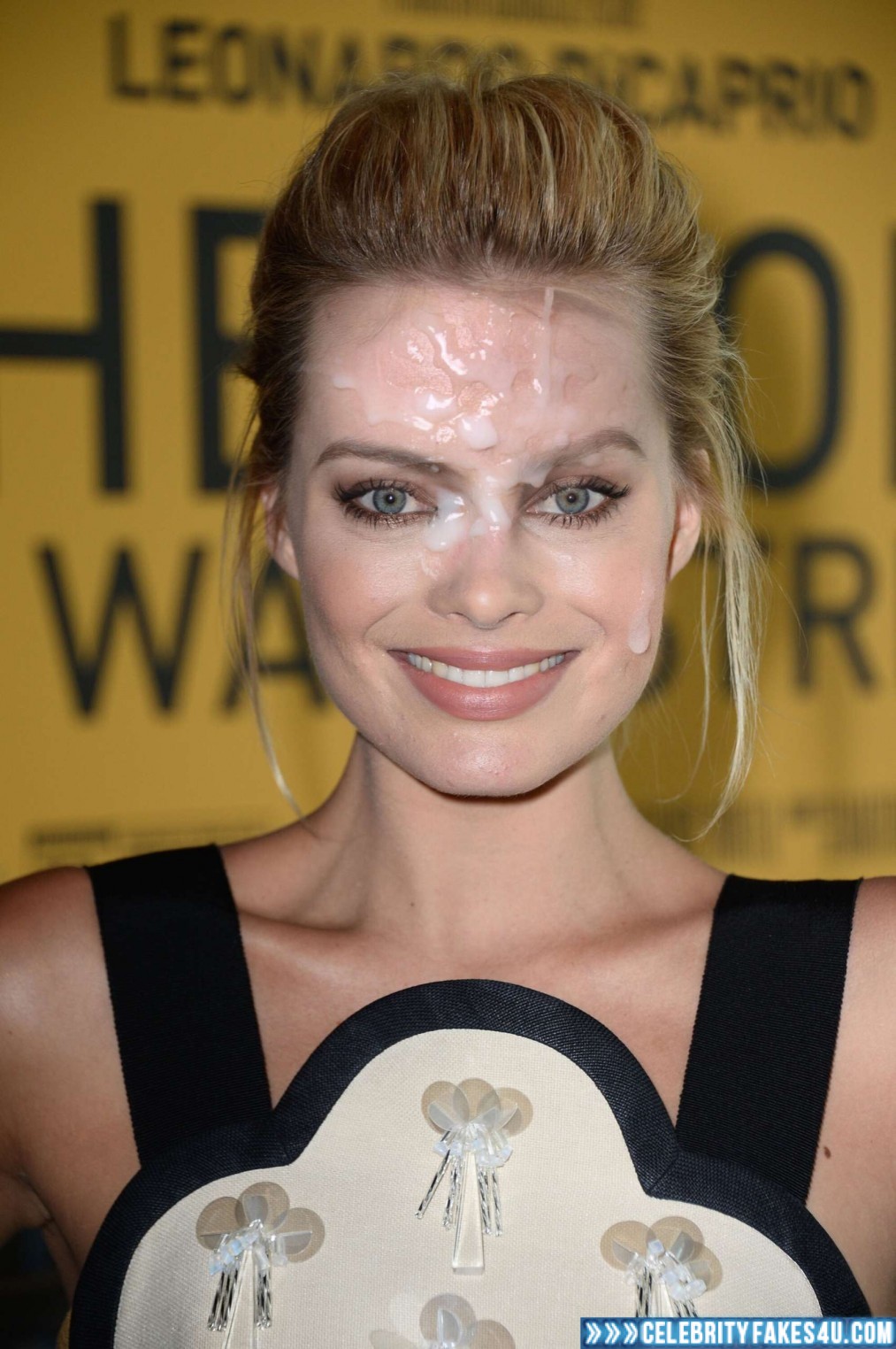 Margot Robbie Fake, Cum Facial, Cumshot, Public, Porn