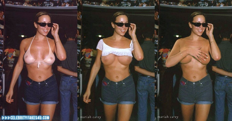 Mariah Carey Fake, Public, Topless, Porn