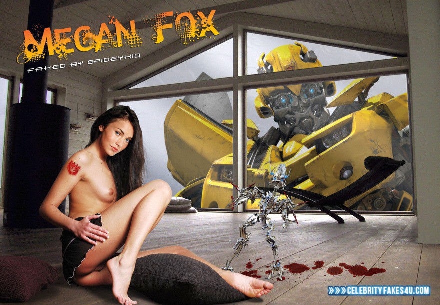 Megan Fox Boobs Transformers Nude Celebrity Fakes U