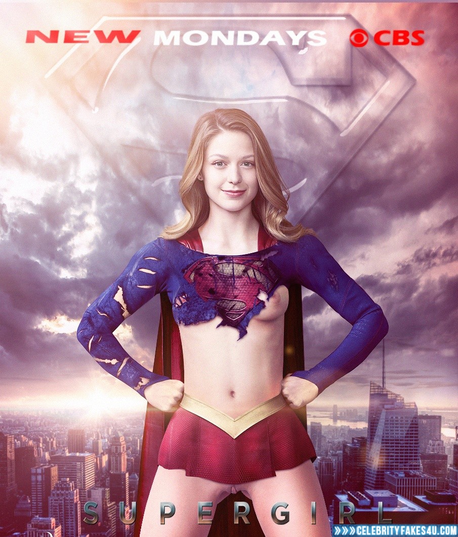 Melissa Benoist Fake, Pantiless, Supergirl, Tits, Upskirt, Porn